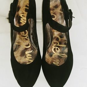 Sam Edelman Black Velvet Heels